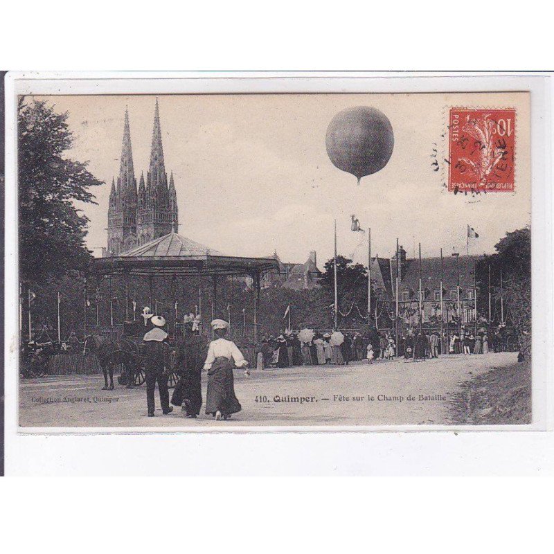 QUIMPER: fête sur le champ de bataille, ballon rond - très bon état