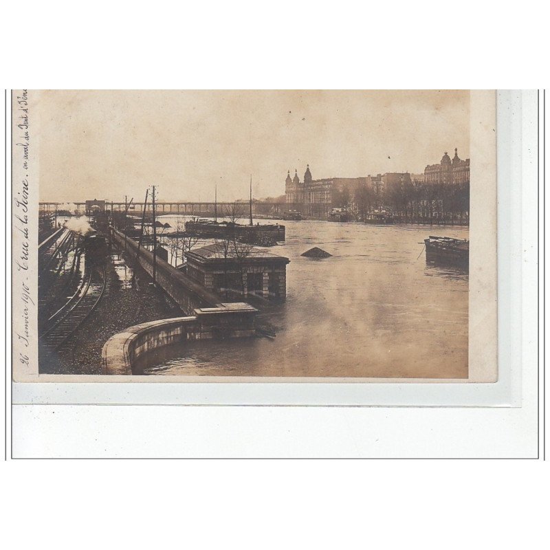 PARIS - inondations 1910 - pont d'Iéna - carte photo - très bon état