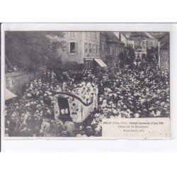 NOLAY: grande cavalcade 8 juin 1908 char de la musique - très bon état