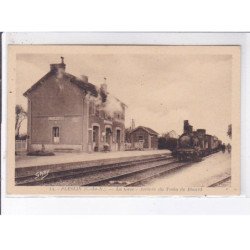 PLESLIN: la gare, arrivée du train de dinard - très bon état