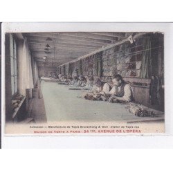 AUBUSSON: manufacture de tapis brunschwig & weil, atelier de tapis ras - état