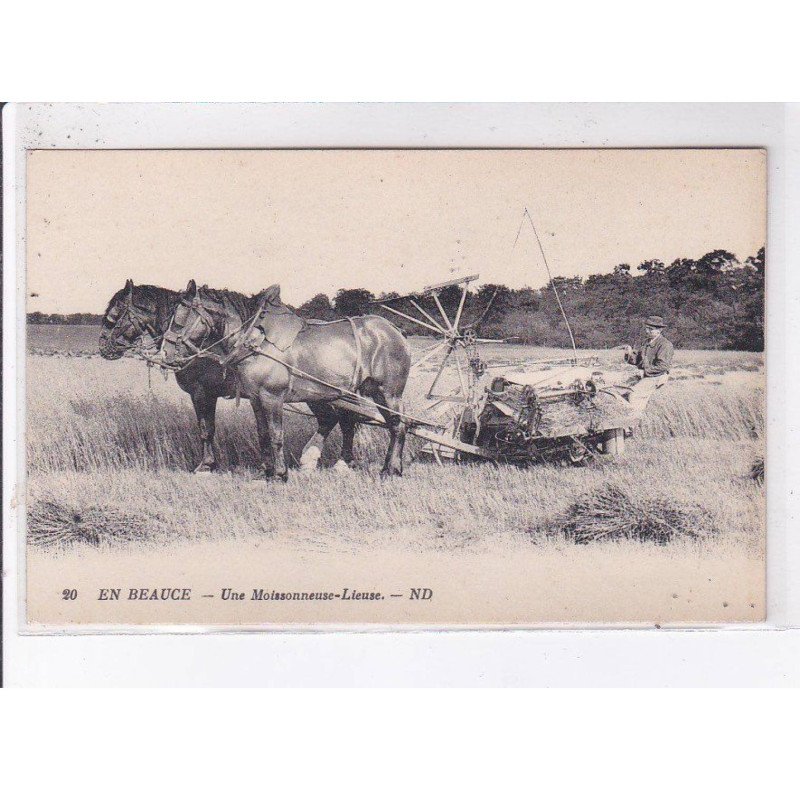 EURE ET LOIR: en beauce, une moissonneuse-lieuse - très bon état