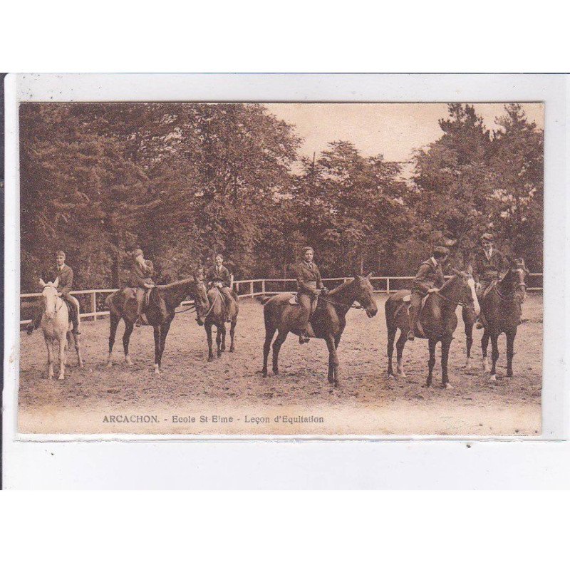 ARCACHON: école saint-elme, leçon d'équitation - très bon état