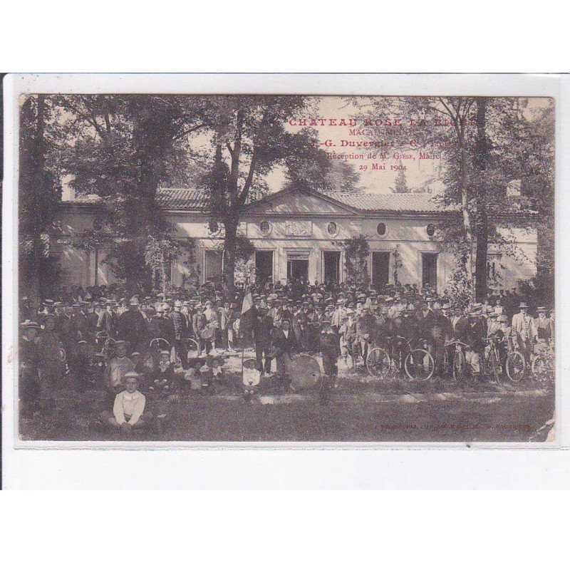 GIRONDE: réception de M. Gièse 29 mai 1904 - très bon état