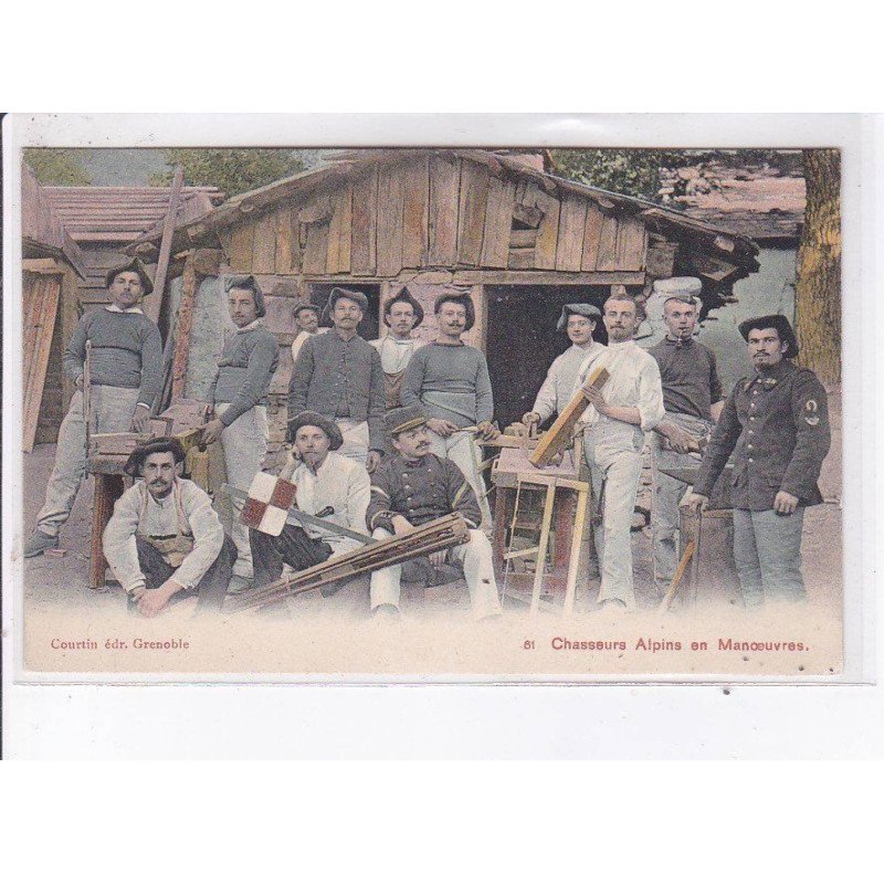 ISERE: chasseurs alpins en manoeuvres - très bon état