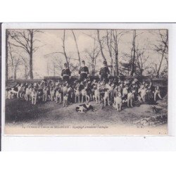 EN SOLOGNE: chasse a  course, équipage attendant l'attaque - très bon état