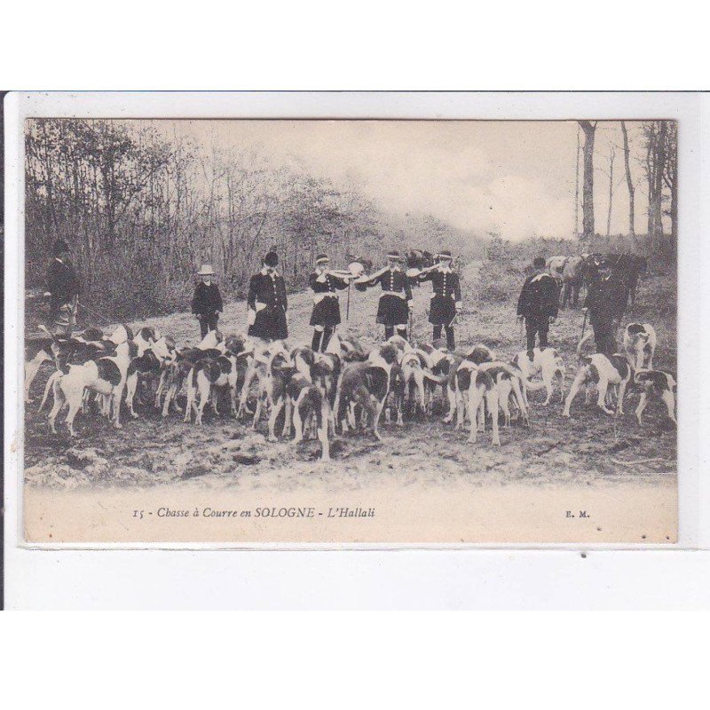 EN SOLOGNE: chasse a  course, l'hallali - très bon état