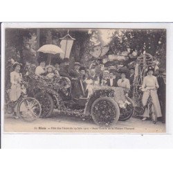 BLOIS: fête des fleurs du 19 juin 1910, auto fleurie de la maison mesnard - très bon état