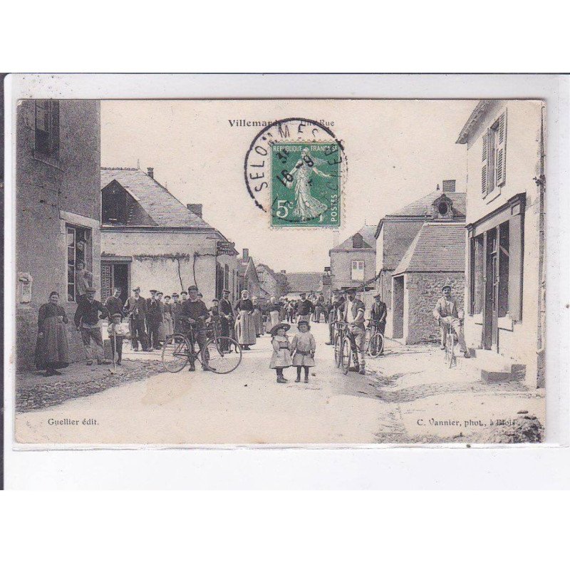VILLEMARDY: une rue, scène de rue - très bon état