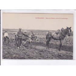 GUERANDE: dans la plaine, scène de labourage - très bon état