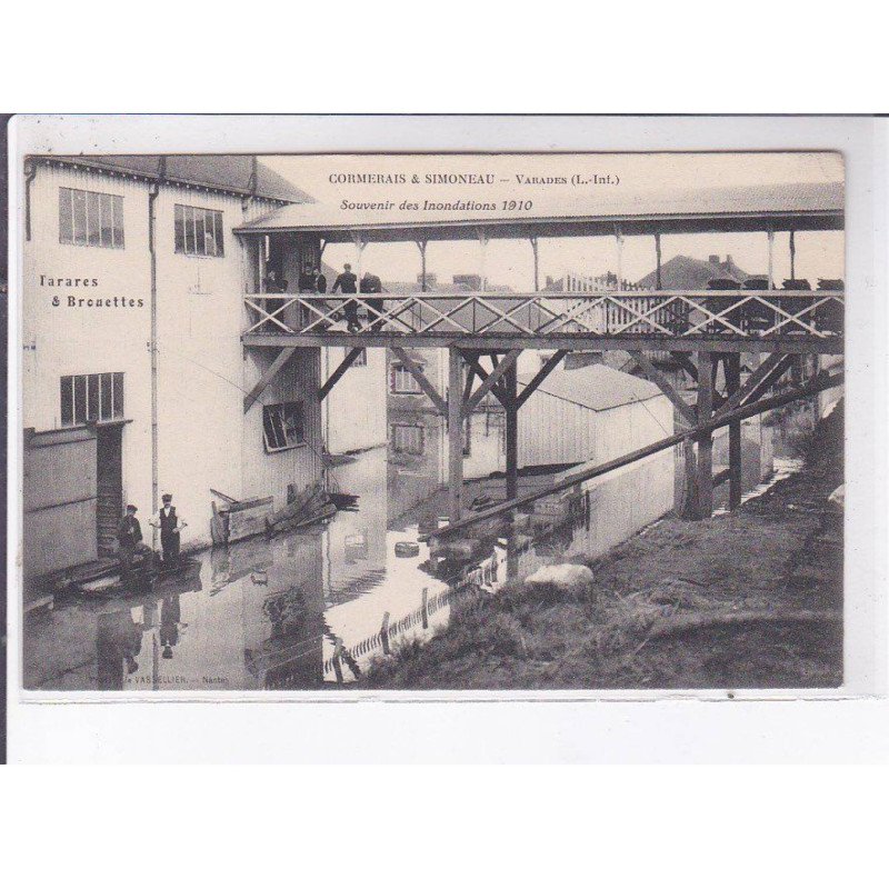 VARADES: cormerais et simoneau, souvenir des inondations 1910 - très bon état VARADES: cormerais et simoneau, souvenir des inondations 1910 - très bon état