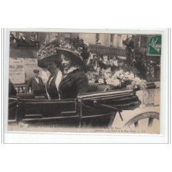 ROUEN - Fêtes Normandes 18-21 Juin 1909 - reine de Paris arrivant à la gare de la Rue Verte - très bon état