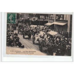 ROUEN - Fêtes Normandes 1909 - Groupe de voitures fleuries - très bon état