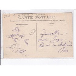 BEAUFORT-en-VALLEE: la place jean chardavoine, la poste et la perception, voiture a  chien - très bon état