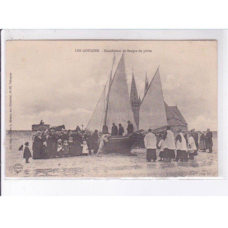 LES GOUGINS: bénédiction de barque de pêche - très bon état