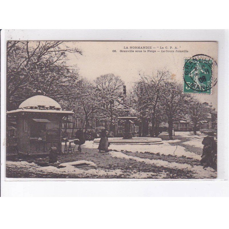 GRANVILLE: granville sous la neige, le cours joinville - très bon état