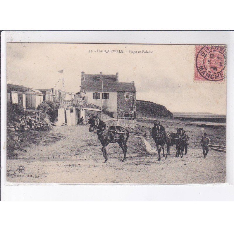 HACQUEVILLE: plage et falaise - très bon état
