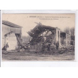JUVIGNY: après les inondation de janvier 1910 les dépendances du château - très bon état