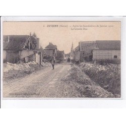 JUVIGNY: après les inondation de janvier 1910, la grande rue - très bon état