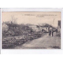 JUVIGNY: après les inondations de janvier 1910, la grande rue - très bon état