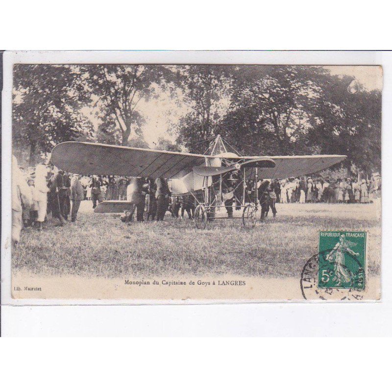 LANGRES: monoplan du capitaine de goys - état