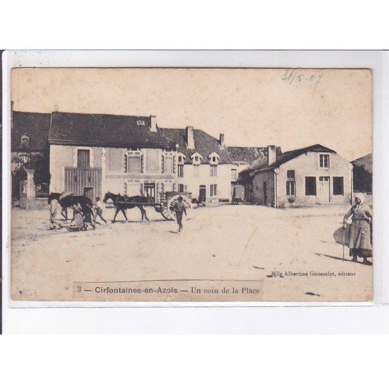 CIRFONTAINES-en-AZOIS: un coin de la place - très bon état
