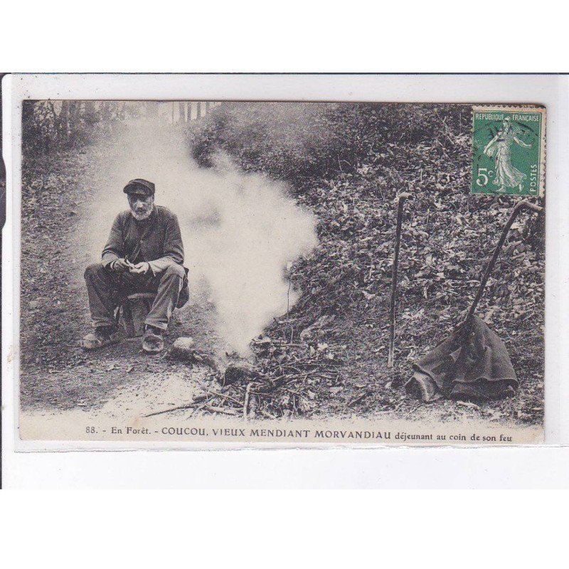 NIEVRE: en forêt, coucou, un vieux mendiant - très bon état
