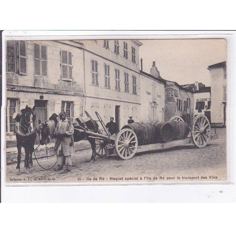 ILE DE RE: haquet spécial a  l'ile de ré pour le transport des vins - très bon état