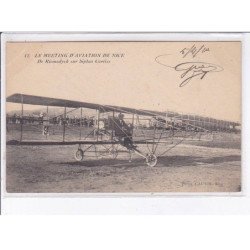 NICE: le meeting d'aviation, de riemsdyck sur biplan curtiss - très bon état