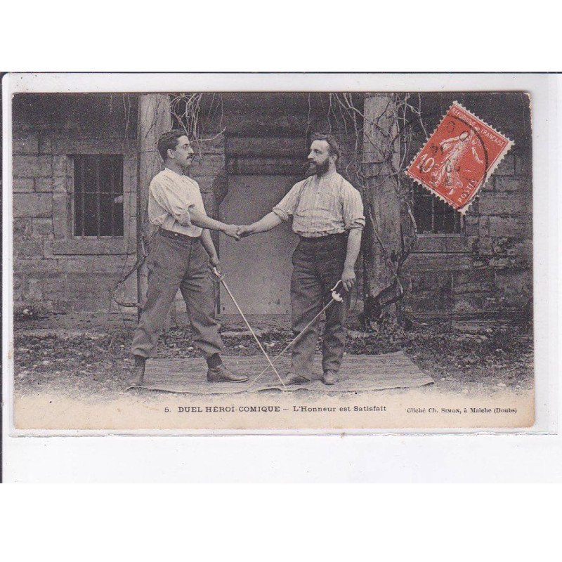DOUBS: duel héroi-comique, l'honneur est satisfait, escrime - très bon état