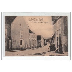 POILLY SUR SEREIN près CHABLIS - La Grande Rue vue de la place - très bon état