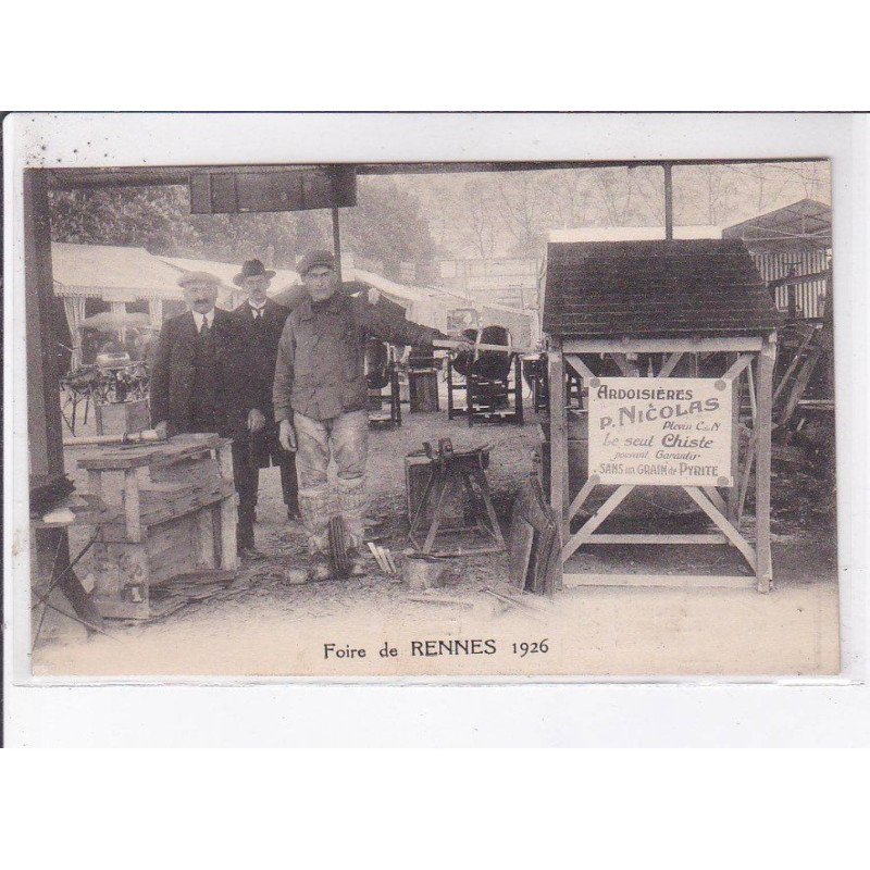 PLEVIN: foire de rennes, 1926 ardoisières P. Nicolas - très bon état