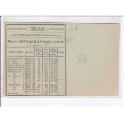 PLEVIN: foire de rennes, 1926 ardoisières P. Nicolas - très bon état