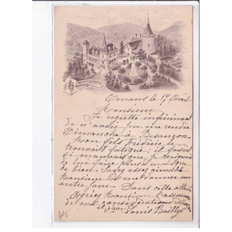 MONTGESOYE: illustration, château - très bon état