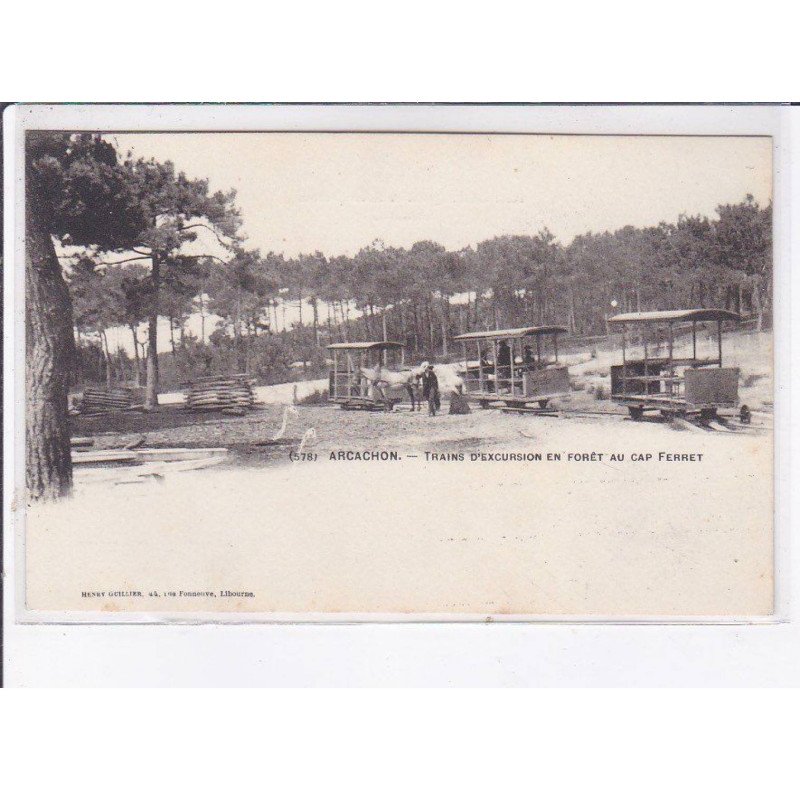 ARCACHON: train d'excursion en forêt au cap ferret - très bon état