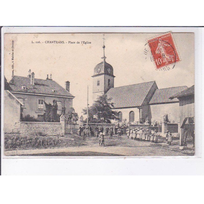 CHANTRANS: place de l'église - très bon état