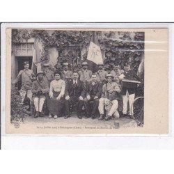 SANCERGUES: 14 juillet 1905, personnel du bureau de poste - état