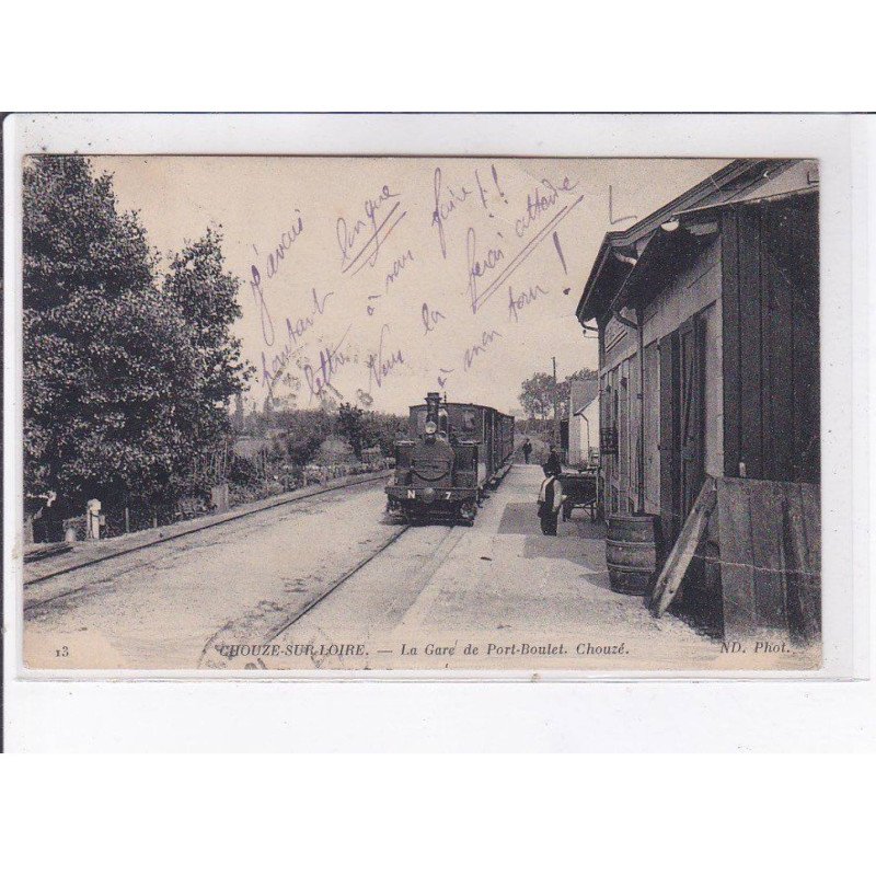 CHOUZE-sur-LOIRE: la gare de port-boulet, chouzé - très bon état