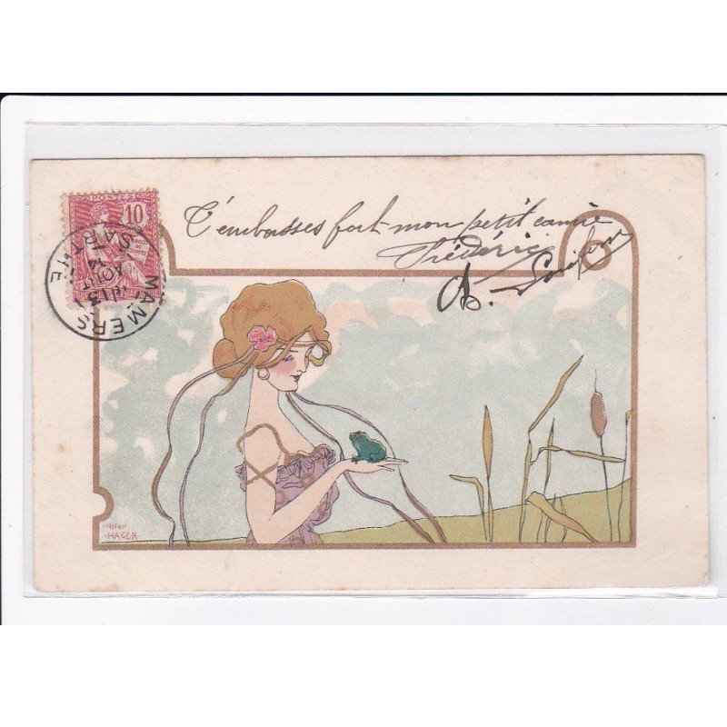 KIRCHNER Raphael (Nini Hager) : " femmes et animaux" (grenouille) -  L1 - bon état