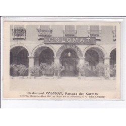 BESANCON: restaurant colomat, passage des carmes - très bon état