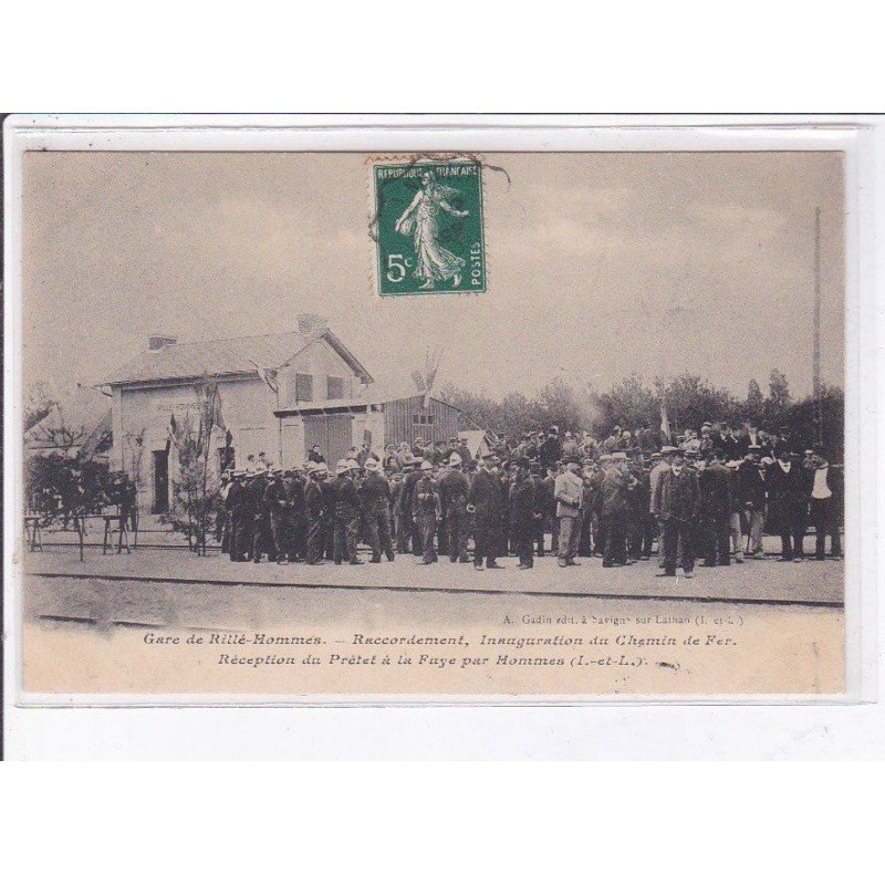 RILLE-HOMMES: raccordement, inauguration du chemin de fer - très bon état
