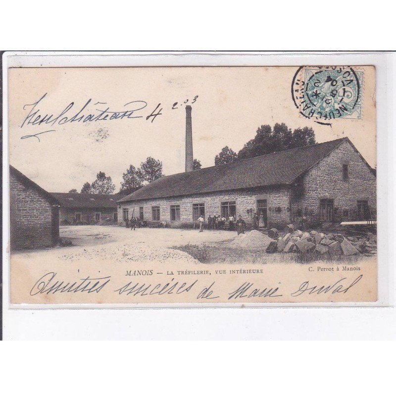MANOIS: la tréfilerie, vue intérieure - très bon état