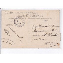 SAINT-DIZIER: première visite d'aéroplane, Biplan farman, capitaine marie - état (partiellement décollée)