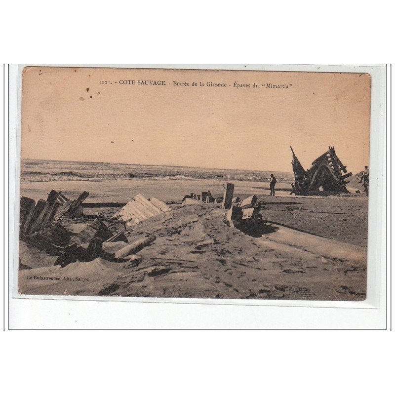 Côte Sauvage - Entrée de la Gironde - Epaves du """"Mimartia"""" - très bon état