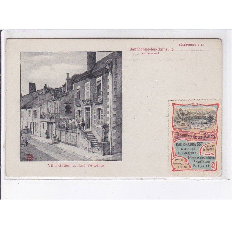 BOURBONNE-les-BAINS: villa, galien, 22 rue vellonne, vignette - très bon état