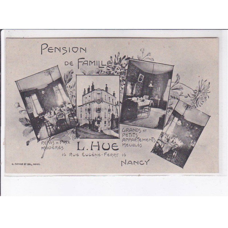 NANCY: pension de famille L. Hue - très bon état