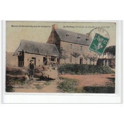 Manoir de KERMARTIN, lieu de naissance de Saint Yves, détruit par un incendie le 1er avril 1907 - très bon état