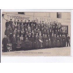 ALENCON: personnel de l'imprimerie Herpin, 1908 - état
