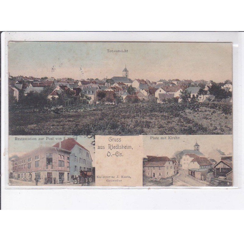 RIEDISHEIM: vue générale, 3 vues - état