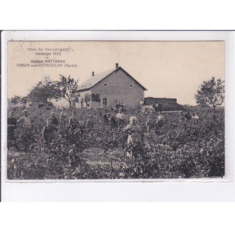 DISSAY-sous-COURCILLON: gaëtan rottreau, vendanges 1924 - très bon état
